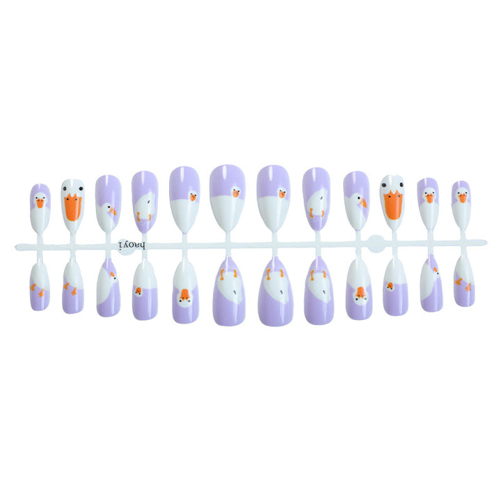 Artistic Cartoon-Themed Press-On Nail Art Set kalsten