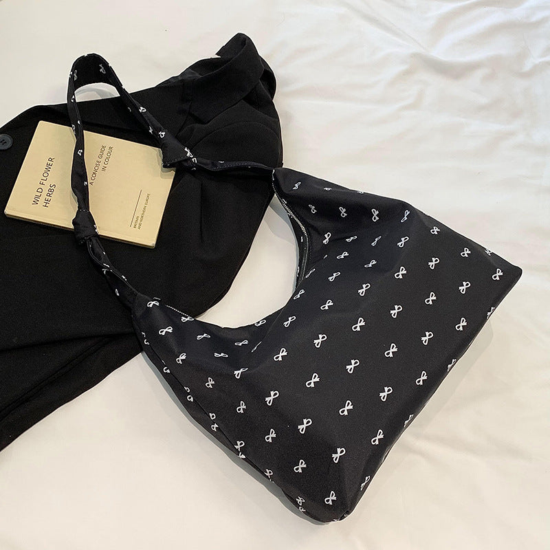 Stylish Bow-Handle Hobo Bag
