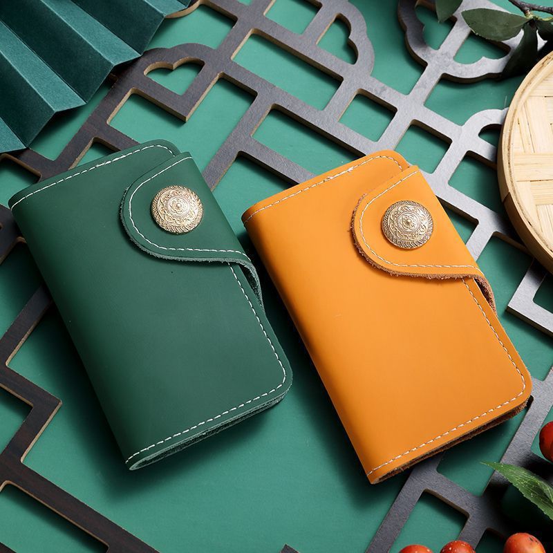 Luxury Leather Snap Closure Card Holder Kalsten