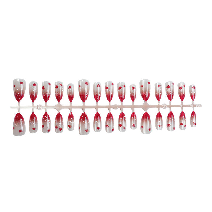 Artistic Ombre Leaf Press-On Nail Set Kalsten