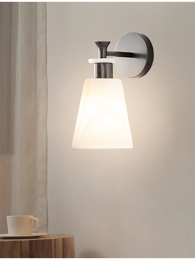 Elegant Wall Sconce with Frosted Alabaster Shade