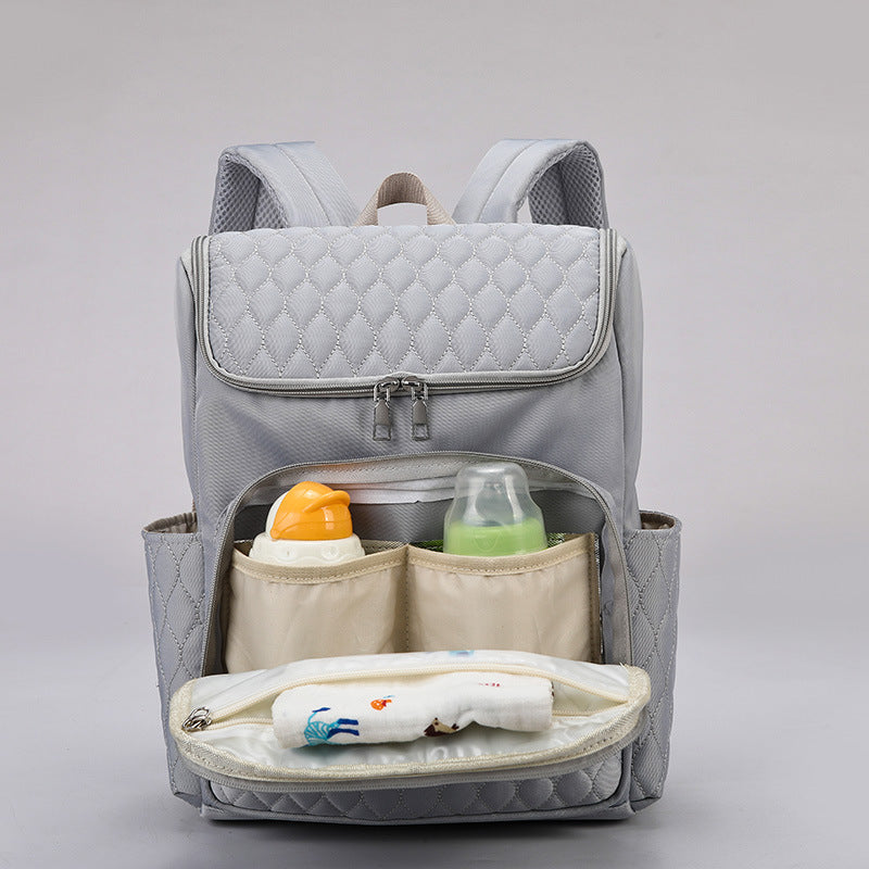 Quilted Multi-Pocket Backpack Kalsten