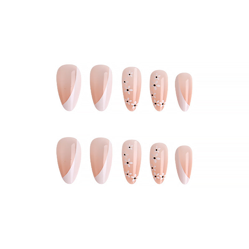 Artistic Nail Tips with Floral Accents Kalsten
