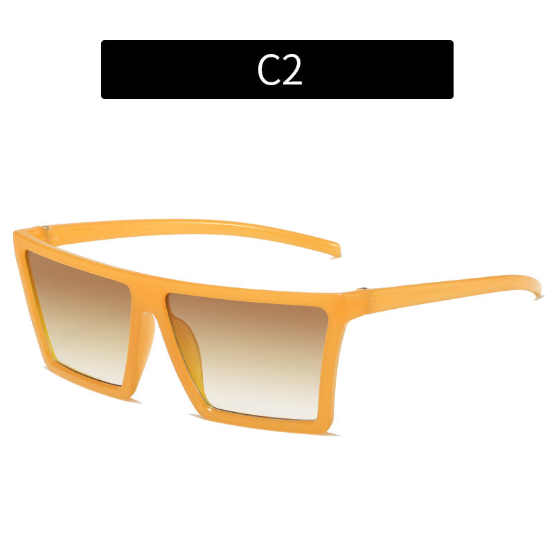 Bold Rectangle Frame Sunglasses