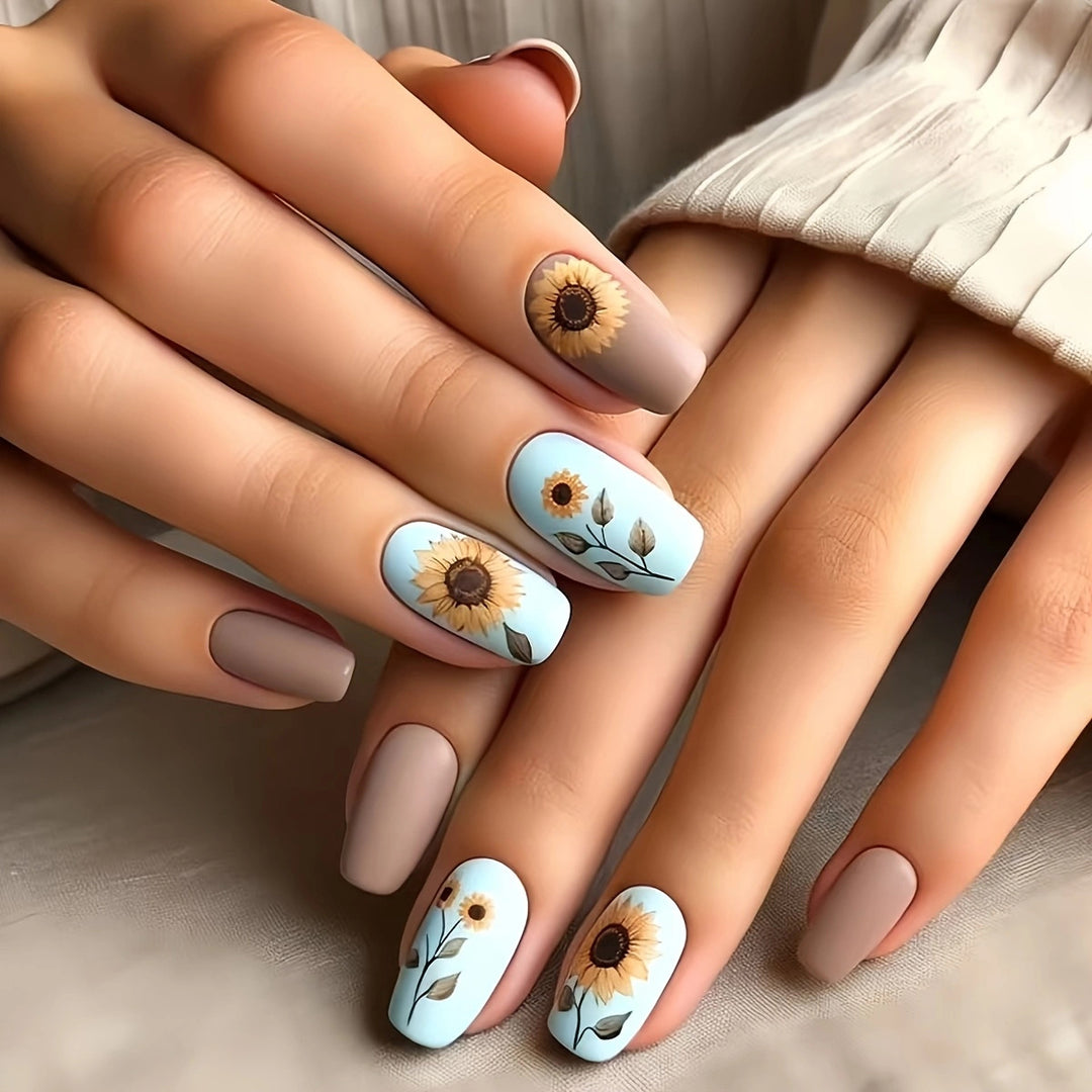 Floral Art Acrylic Nail Set Kalsten