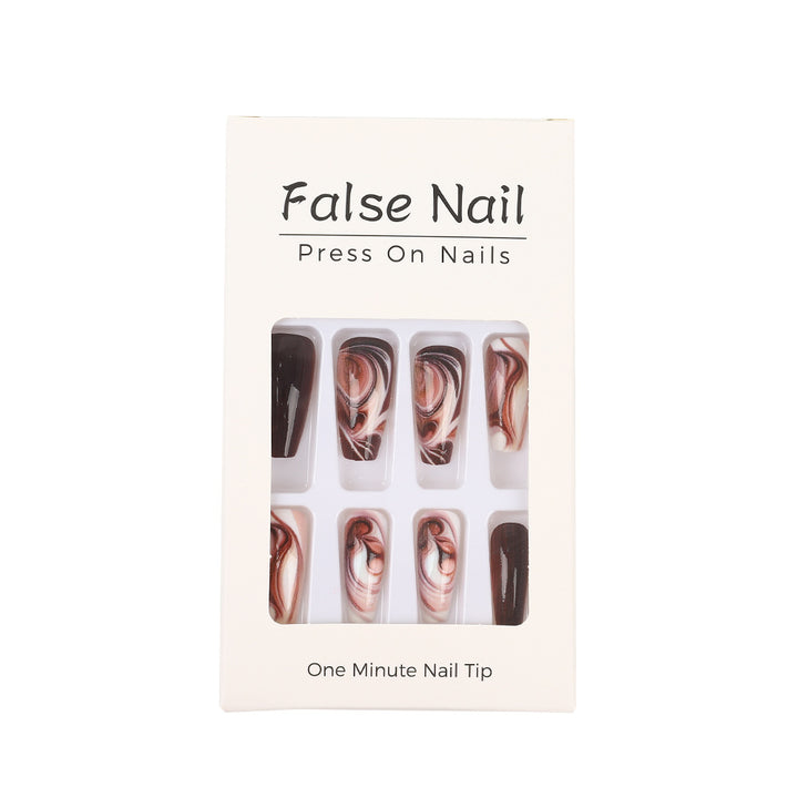 Artificial nails with artistic wave pattern Kalsten