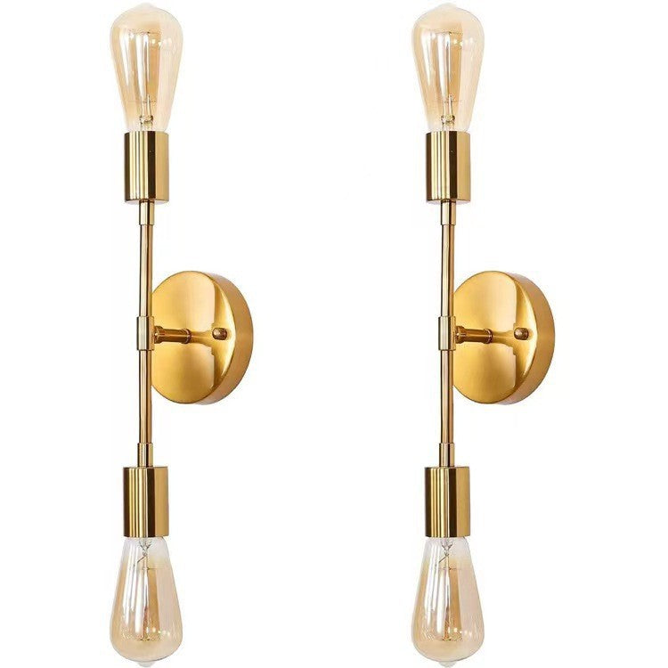 Vintage Industrial Double-Bulb Wall Sconce