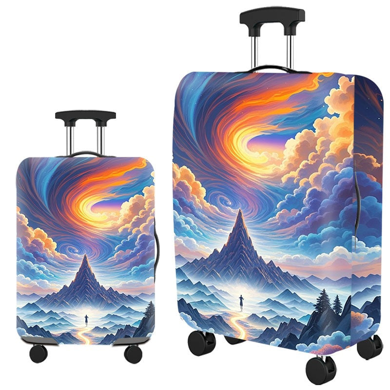 Ladies Hard Shell Suitcase with Creative Cat Design Kalsten