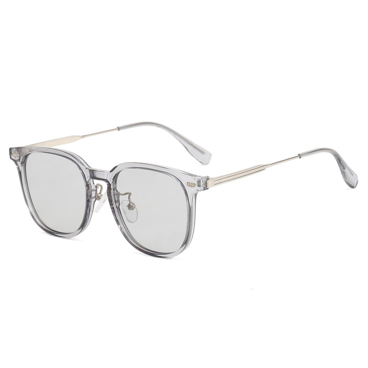 Women's clear rectangular glasses with delicate metal frame Kalsten