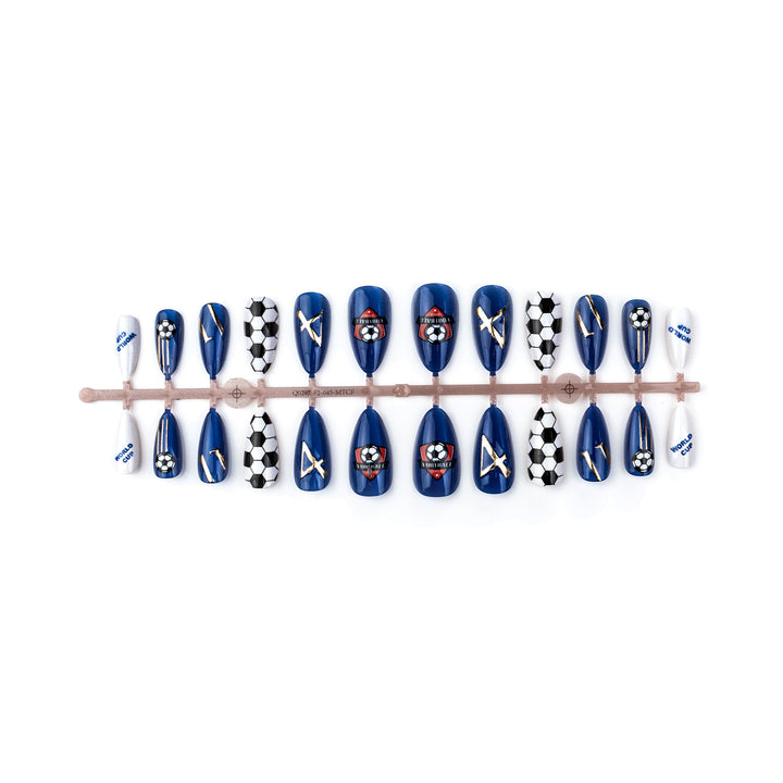 Sports-Themed Press-On Nail Art Set