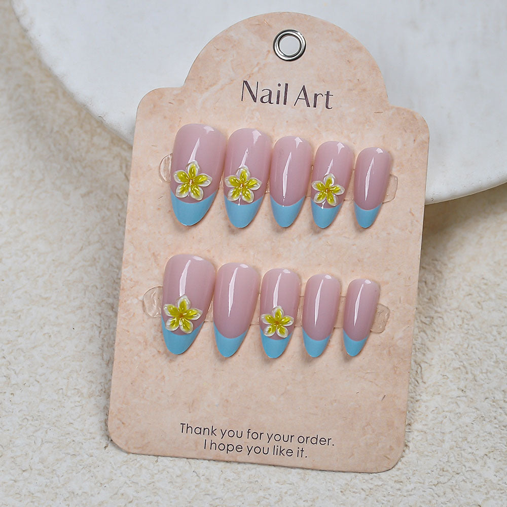 Floral-Designed Press-On Nail Set Kalsten
