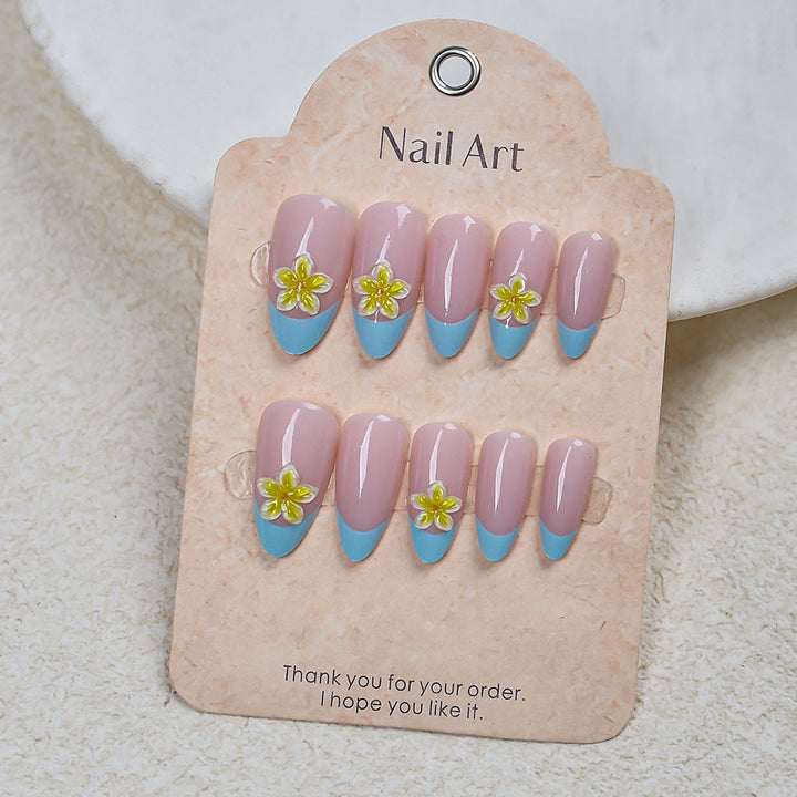 Floral-Designed Press-On Nail Set Kalsten