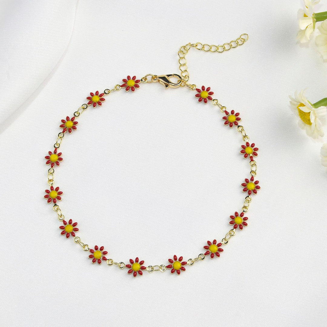 Colorful Floral Chain Bracelet Kalsten