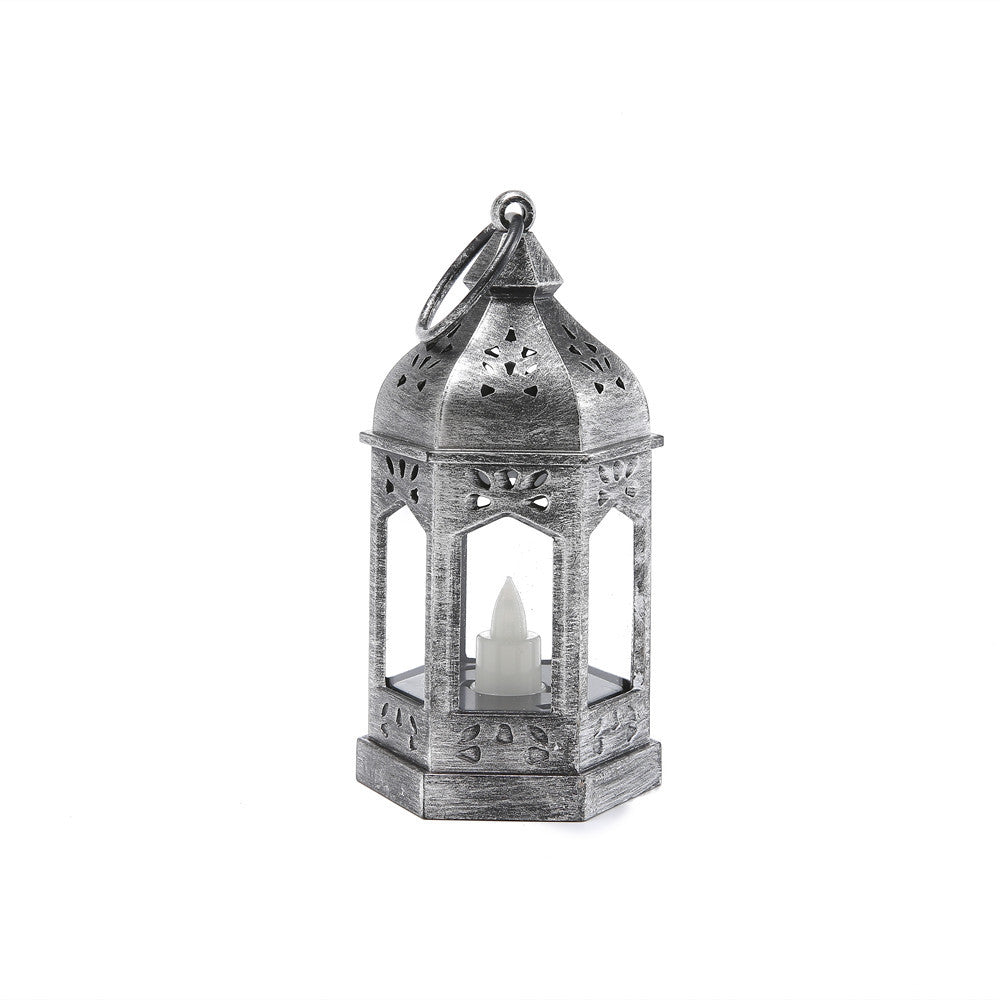 Moroccan Style Hexagonal Metal LED Lantern Kalsten