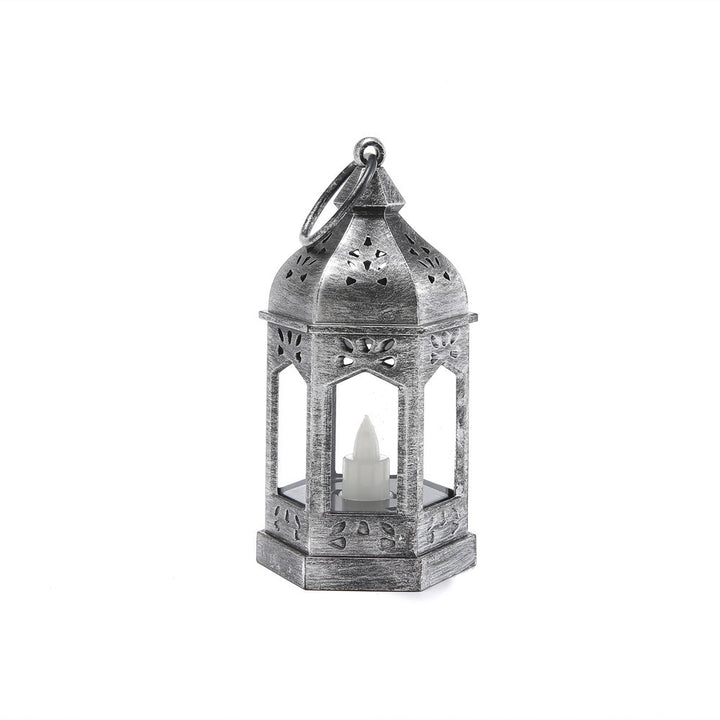 Moroccan Style Hexagonal Metal LED Lantern Kalsten