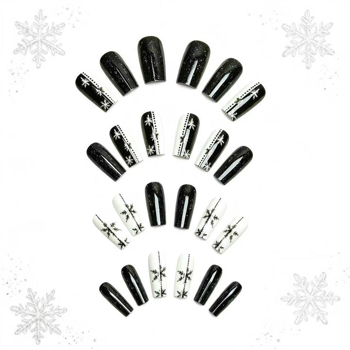 Elegant Winter Snowflake Nail Art Kalsten
