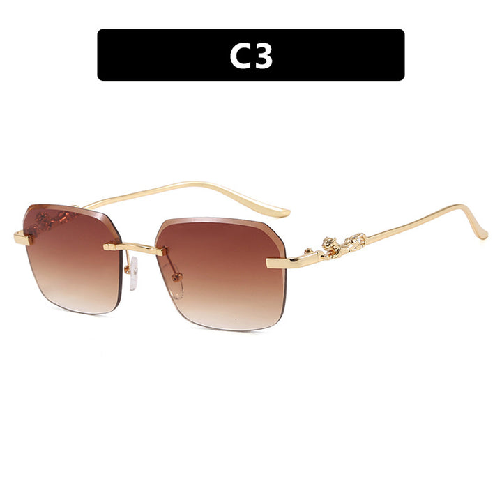 Women's fashionable square sunglasses with elegant gold frame and protective UV filter Kalsten