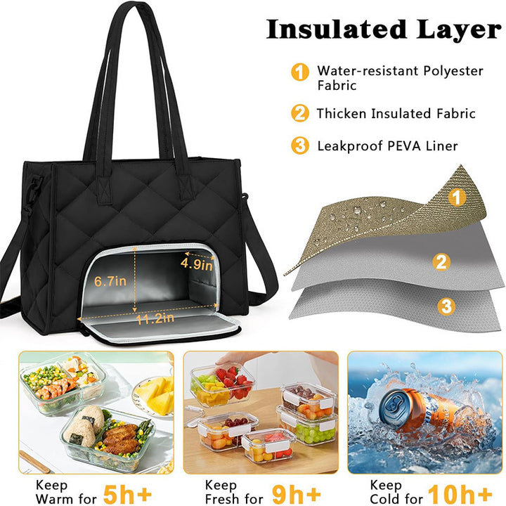 Insulated lunch bag with multiple compartments Kalsten
