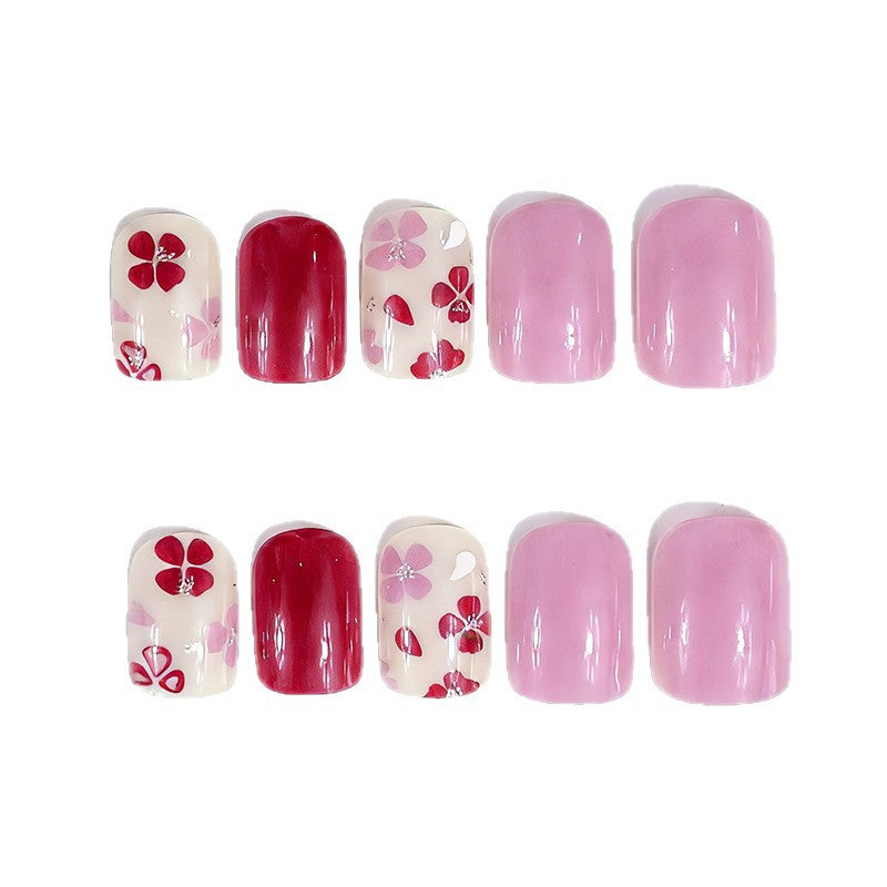 Floral Decorative Gel Nail Extensions Kalsten
