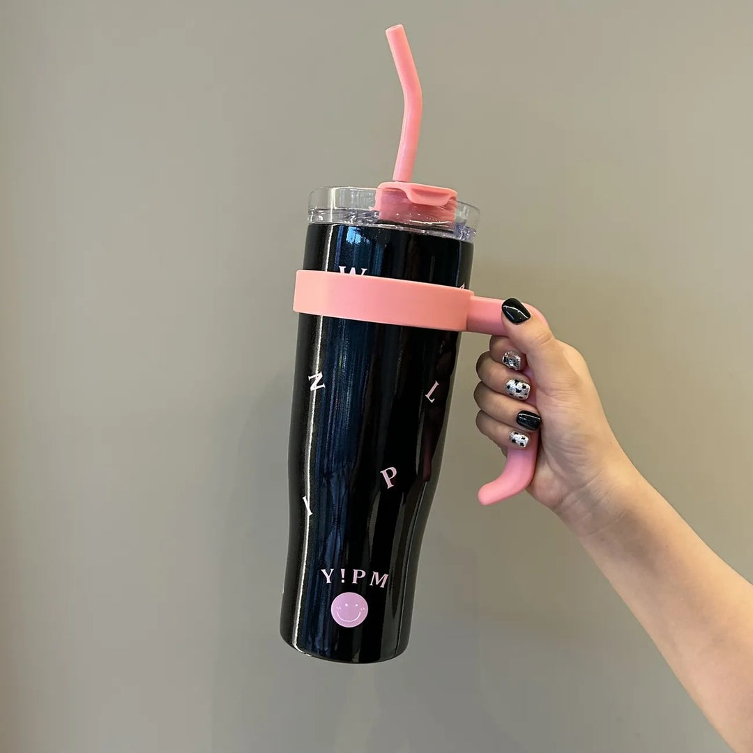 Women Practical Insulated Drinking Bottle with Integrated Carry Handle Kalsten