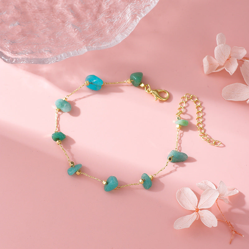 Rose Quartz Charm Anklet Kalsten