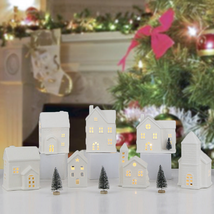 Ceramic House-Shaped Decorative Lantern Kalsten