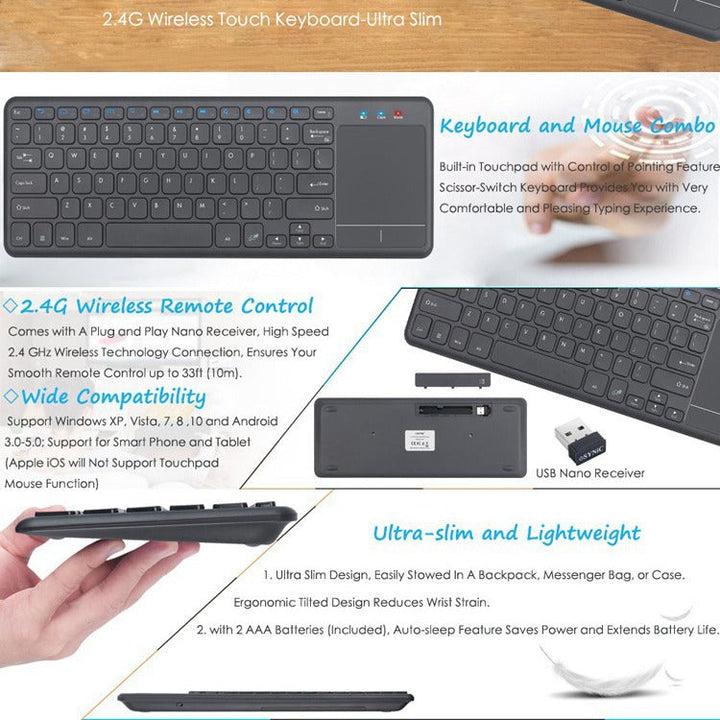 Wireless Touchpad Keyboard Kalsten