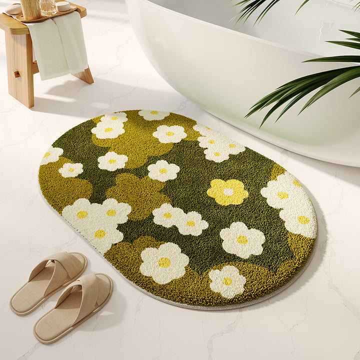 Soft Floral Bath Rug Kalsten