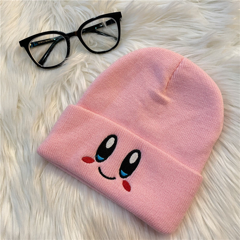 Cute Character Embroidered Knit Beanie