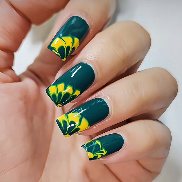 Artistic Marble Effect Nail Art Extensions Kalsten