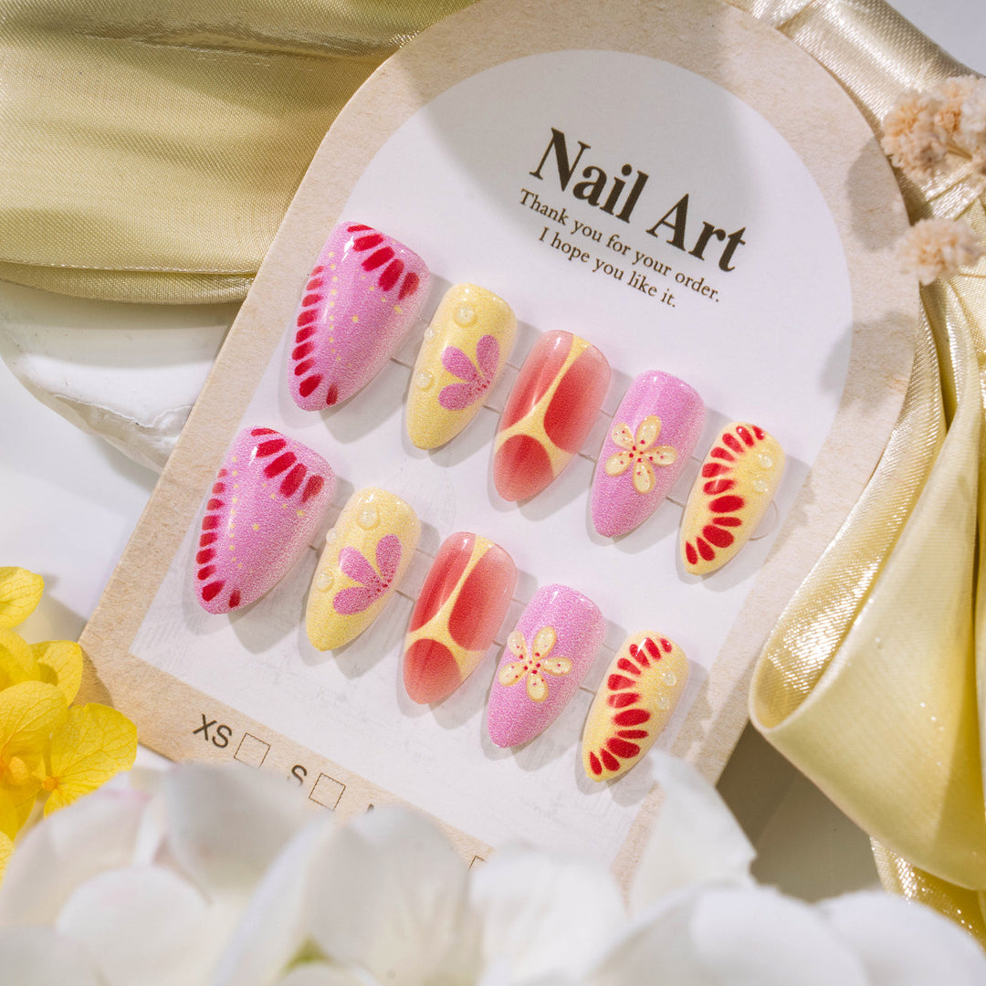 Floral Garden Press-On Nail Set