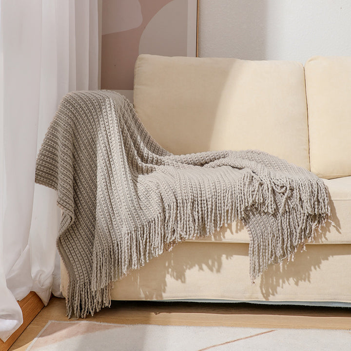 Knitted Cozy Throw Blanket