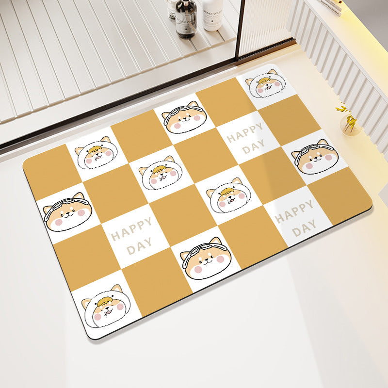 Cute Cartoon Pet-Themed Bath Mat Kalsten