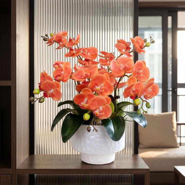 Lifelike Orchid Floral Centerpiece