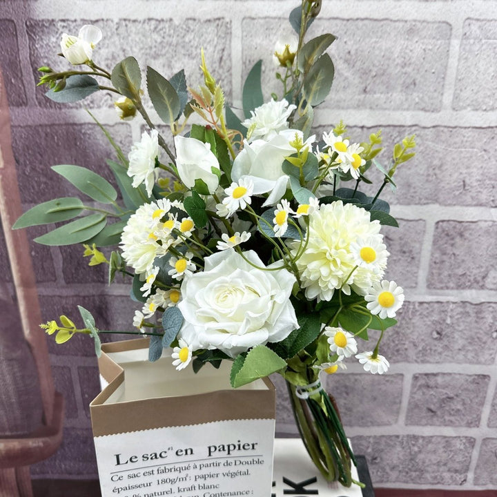 Elegant Faux Flower Bouquet Arrangement