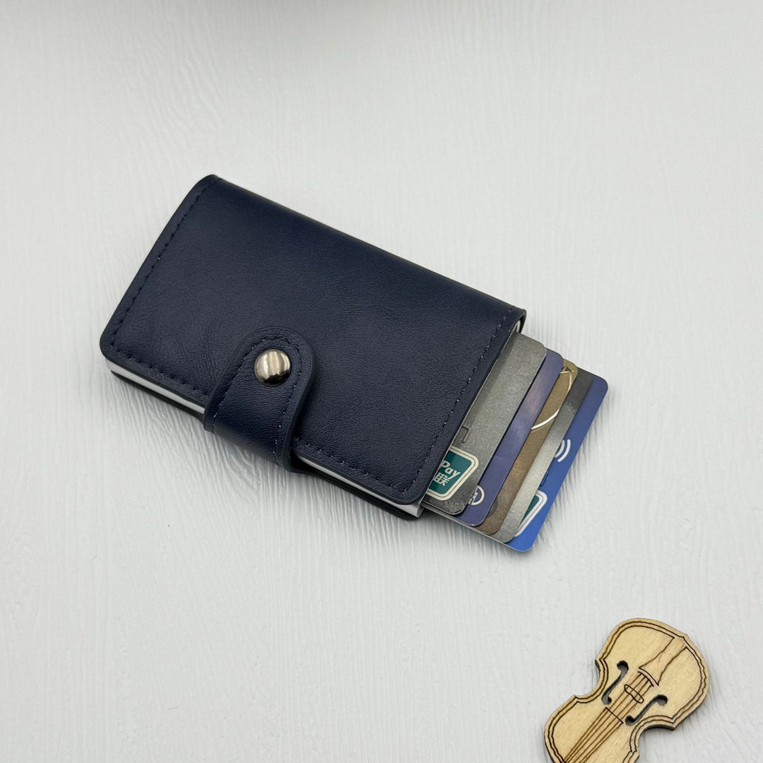 RFID-Blocking Leather Card Wallet