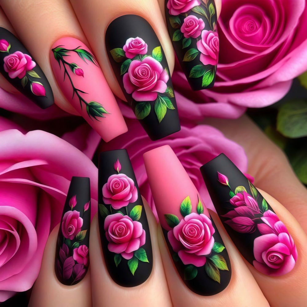 Artistic Rose Nail Tips Kalsten