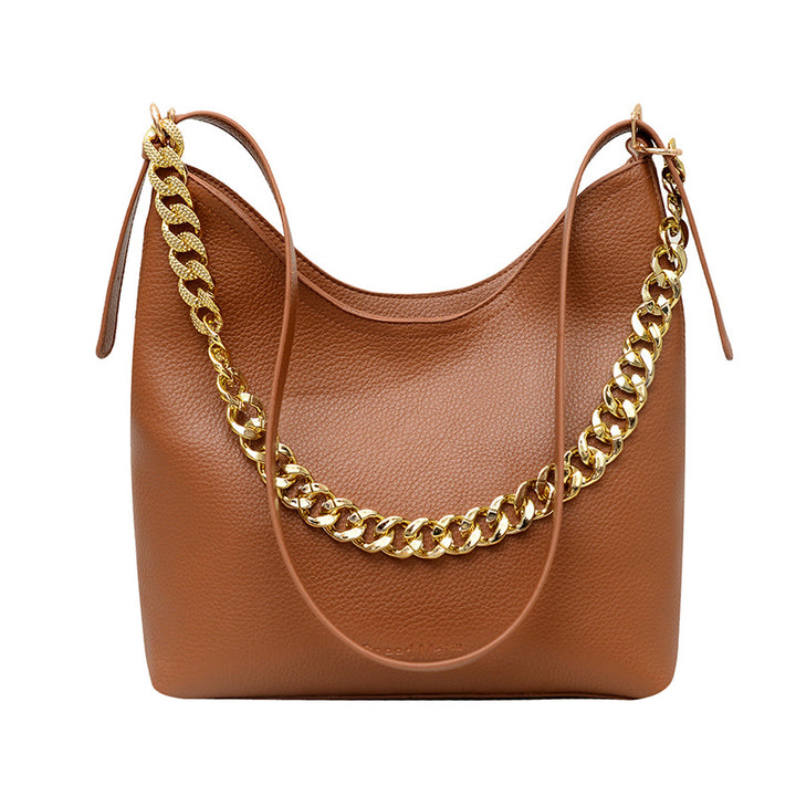 Contemporary Chain-Detail Shoulder Bag