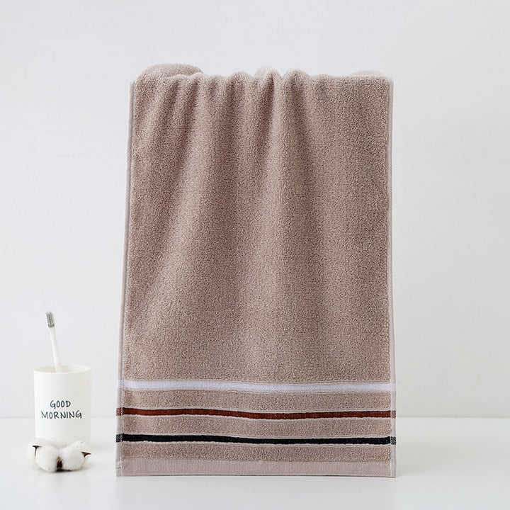 High-Quality Terry Bath Towel With Elegant Stripe Border Kalsten