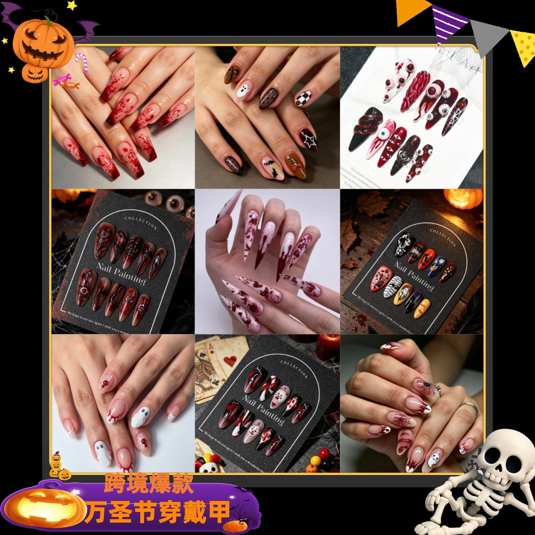 Halloween-Themed Press-On Nail Art Set Kalsten