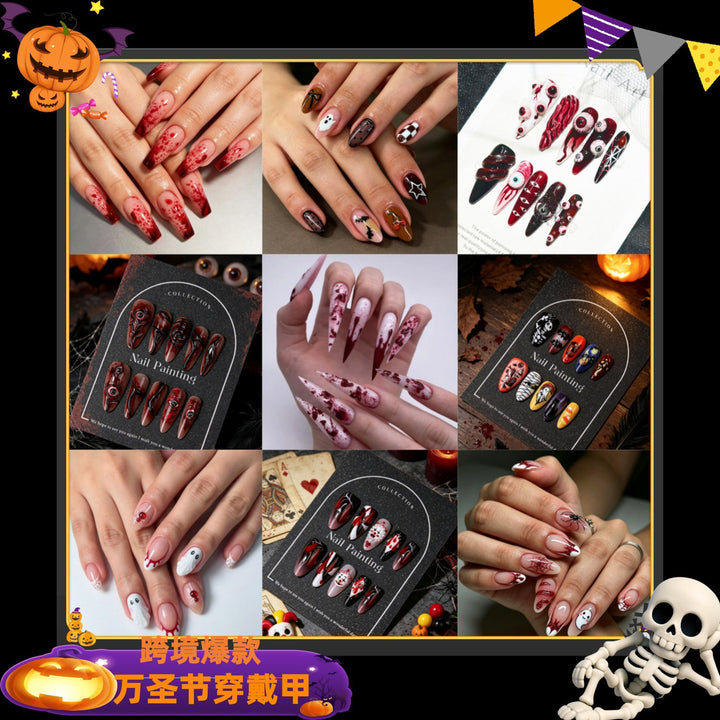 Halloween-Themed Press-On Nail Art Set Kalsten