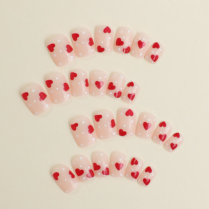 Artistic Heart Embellished Press-On Nails kalsten