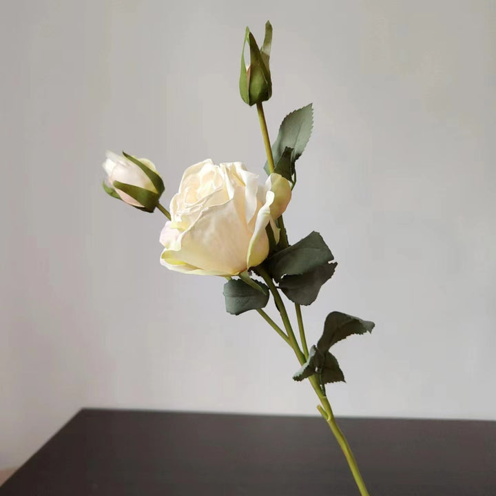 Lifelike Decorative Silk Rose Stem