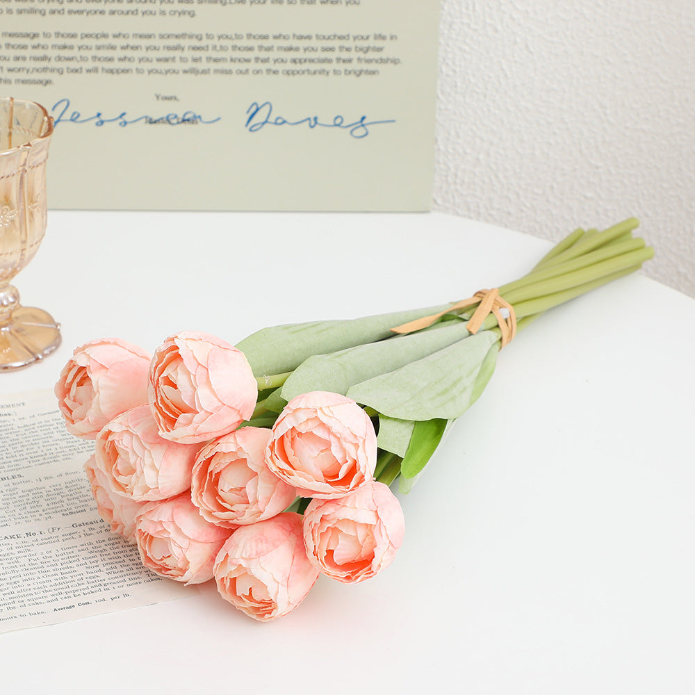 Artificial peony bouquet