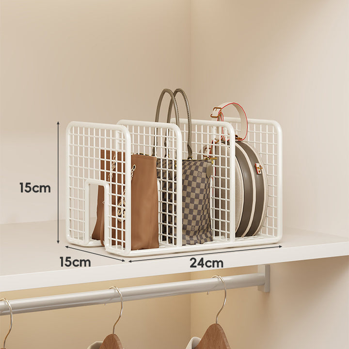 Adjustable Wire Mesh Shelf Divider and Handbag Organizer