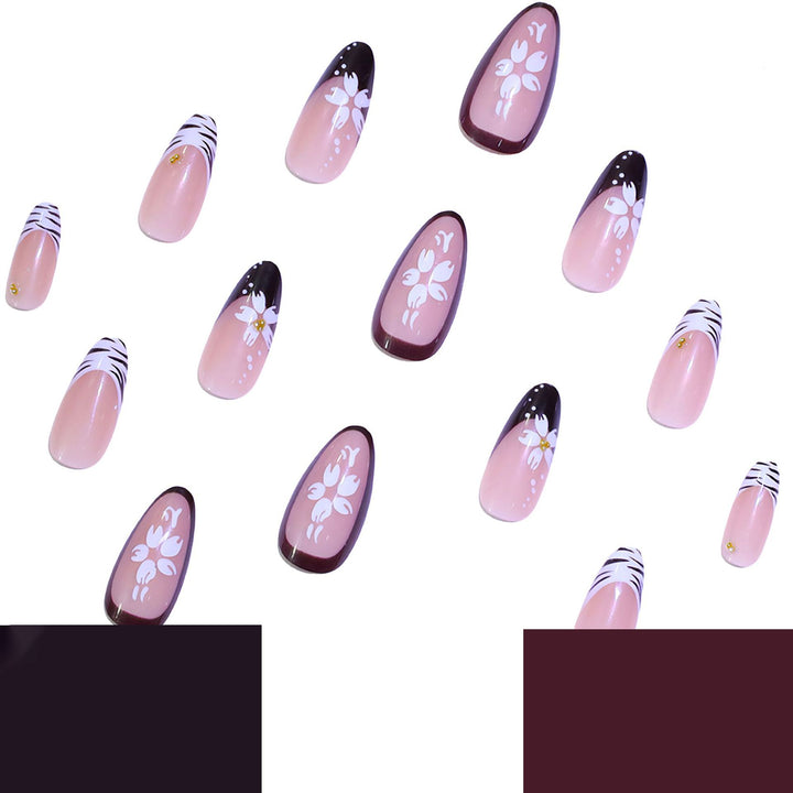 Floral Tip Acrylic Nail Enhancements Kalsten