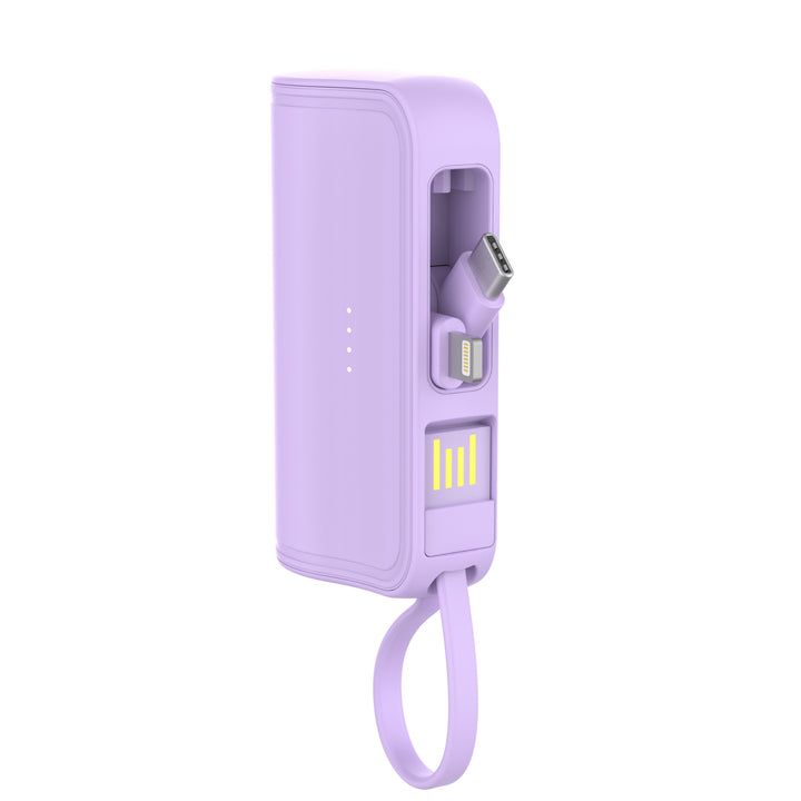 Power bank with integrated charging cable and digital display Kalsten