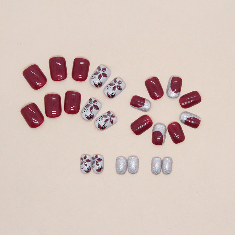 Elegant Floral Press-On Nail Art Kit Kalsten