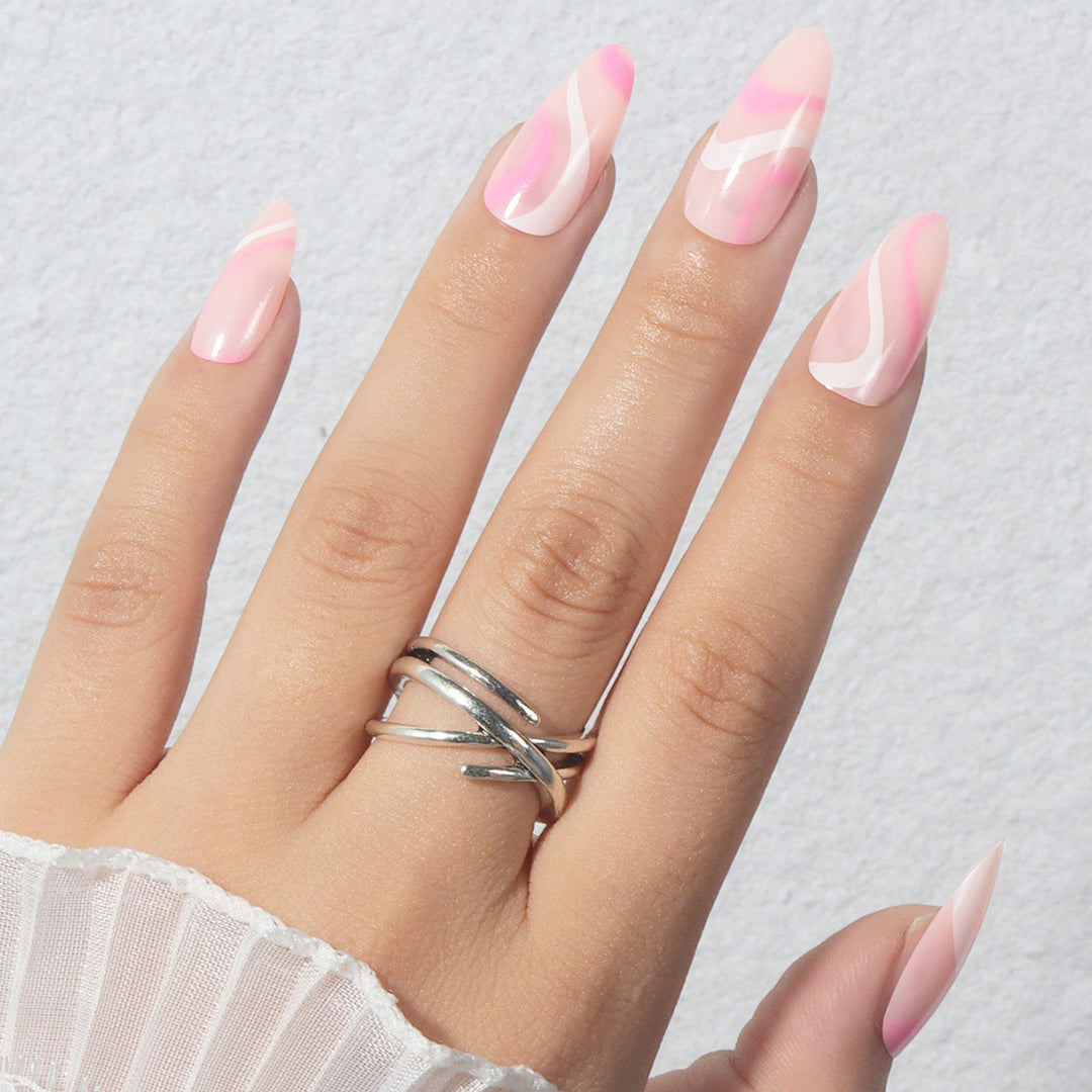 Elegant Geometric Art Press-On Nails Kalsten