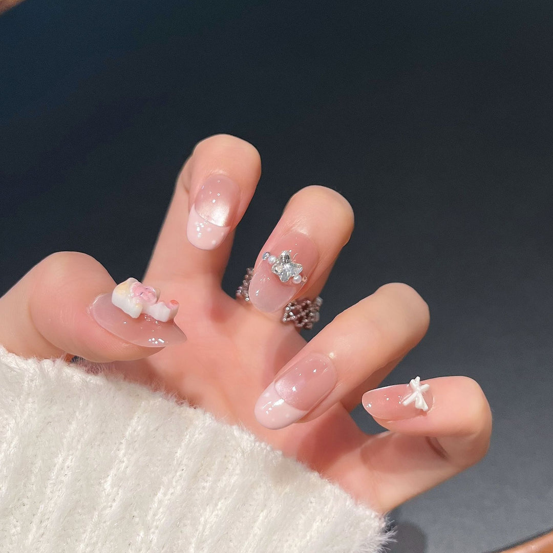 3D Embellished Press-On Nail Art Set Kalsten
